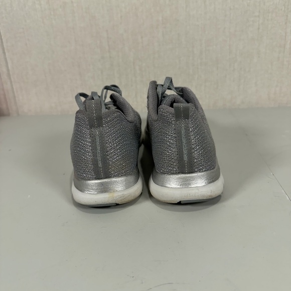 Skechers Men's Charcoal and Silver Sneakers - Picture 8 of 12